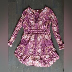 Free People Mini Bridget Dress Berry (XS)